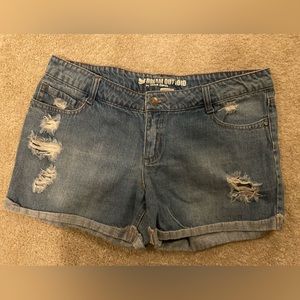 Selena Gomez Dream Out Loud distressed denim shorts